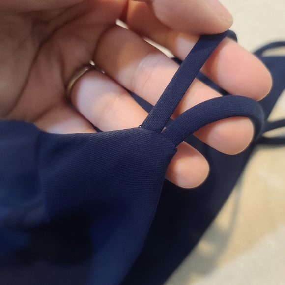 NBD | Shine On Double Strap Slit Dress in Navy NEW Size Large - Picture 11 of 12